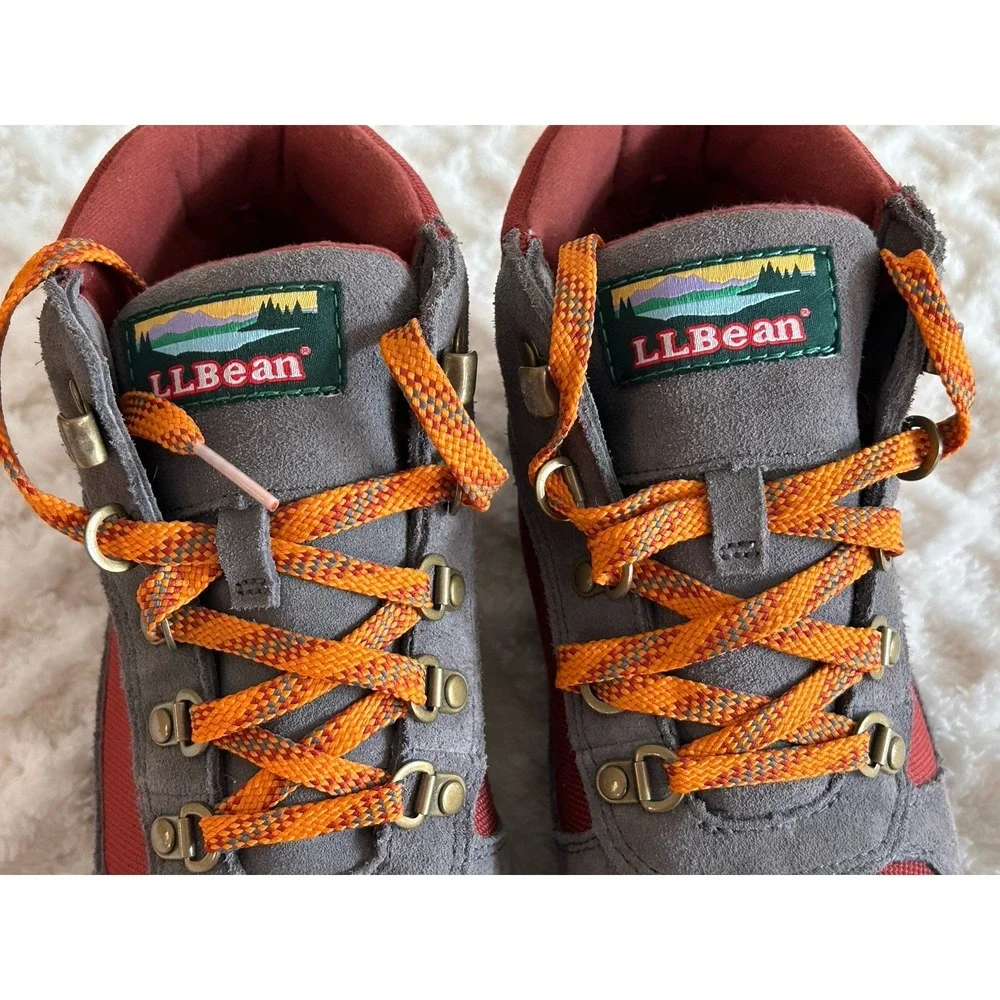 L.L.Bean Katahdin hiking Boots Kids Size 5 Terracotta And Gray NWOB
